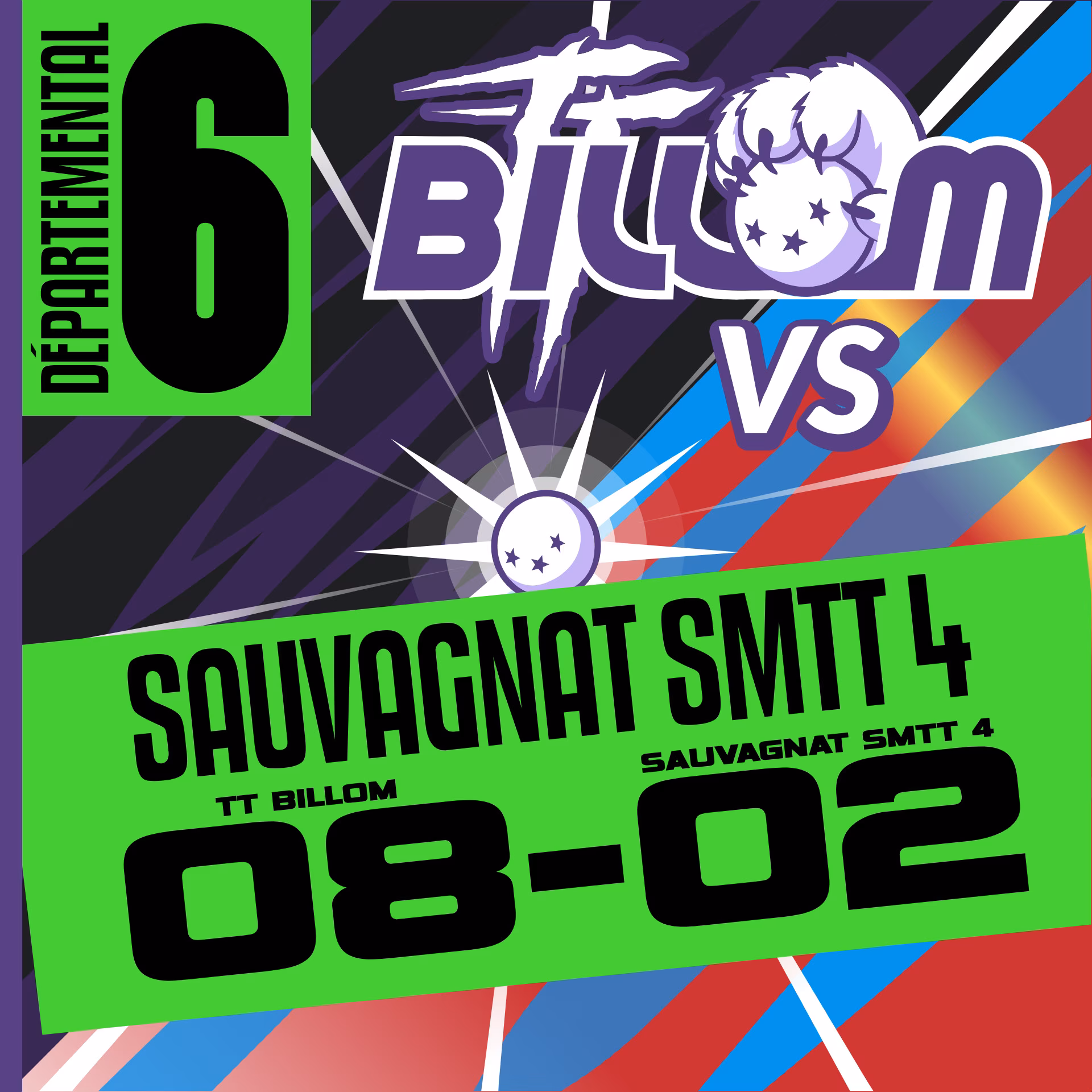 Score du match : D6 TT Billom 8-2 Sauvagnat SMTT 4